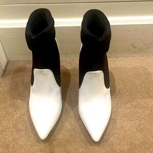 Michael Kors White and Black Bootie
